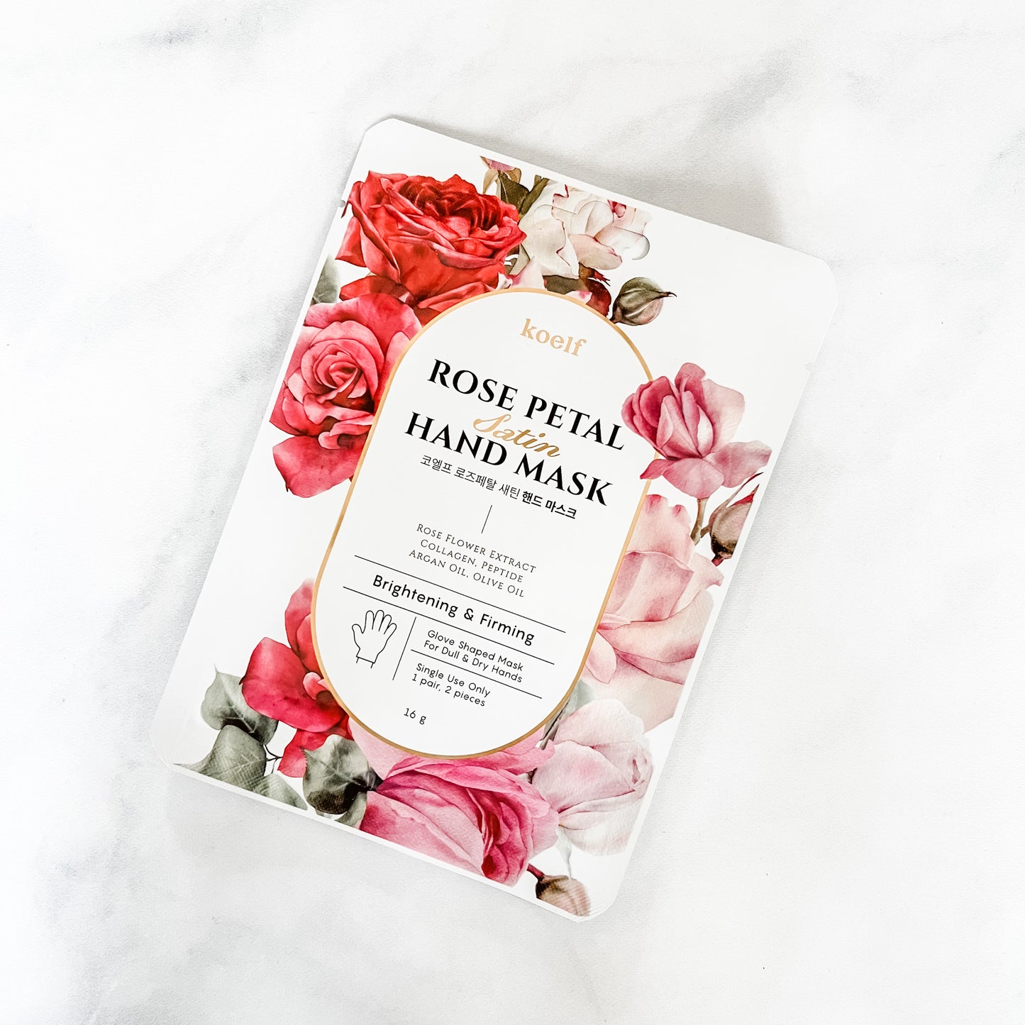 KOELF ROSE PETAL SATIN HAND MASK